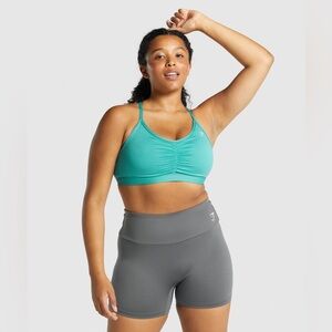 Gymshark ruched sports bra teal